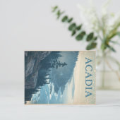 ヴィンテージアカディア：ロッキー海岸線表示 ポストカード (スタンド正面)