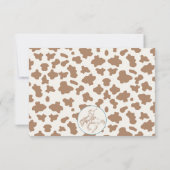 ヴィンテージアガブブルーグリーンカウボーイサンキューカード 招待状 (裏面)