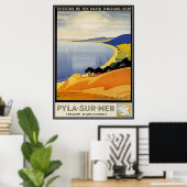 ヴィンテージアキテーヌ,パイラシュルメール,フランス –  ポスター (ホームオフィス)