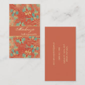 ヴィンテージアクアとタンジェリンフローラ名刺 名刺 (正面/裏面)