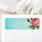 ヴィンテージアクアとバラRSVP ラベル (インサイチュ)