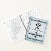 ヴィンテージアクアエイジ紙ファミリークックブック ノートブック (内部)