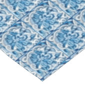 ヴィンテージアクアエレガントブルーイエローモノグラム テーブルクロス (アングル)