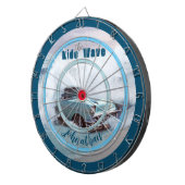 ヴィンテージアクアカーオンビーチ"乗る波"引用文 ダーツボード (正面右)