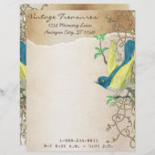 ヴィンテージアクアダマスクモノグラムレターヘッド レターヘッド (正面/裏面)