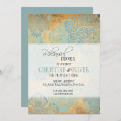 ヴィンテージアクアダマスリハーサルディナー招待状 招待状 (正面/裏面)