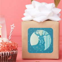 ヴィンテージアクアティール（緑がかった色）バックディア樺の木ツリースノーフレーク