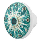 ヴィンテージアクアティール(緑がかった色)マリンチュニートイラストレーション🌀✨ セラミックノブ (右)