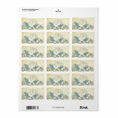 ヴィンテージアクアバーズホットピンク&アクアフラワーラベル ラベル (フルシート)