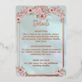 ヴィンテージアクアピオ結婚ニーのホイル筐体カード 箔招待状 (正面)