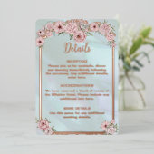 ヴィンテージアクアピオ結婚ニーのホイル筐体カード 箔招待状 (立ち正面)