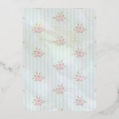 ヴィンテージアクアピオ結婚ニーのホイル筐体カード 箔招待状 (裏面)