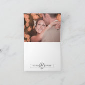 ヴィンテージアクアフラワーズサンキューグリーティングカード サンキューカード (内部)