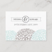 ヴィンテージアクアフラワーズスイートテーブル名座席表 プレイスカード (裏面)