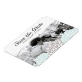 ヴィンテージアクアフラワーズデイトフレキシブルマグネットを保存 マグネット (左側)