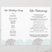 ヴィンテージアクアフラワーズ結婚式 プログラム冊子 (裏面)