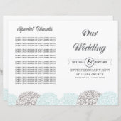 ヴィンテージアクアフラワーズ結婚式 プログラム冊子 (正面/裏面)