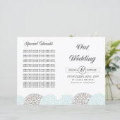 ヴィンテージアクアフラワーズ結婚式 プログラム冊子 (スタンド正面)