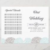 ヴィンテージアクアフラワーズ結婚式 プログラム冊子 (正面)