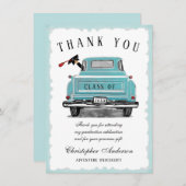ヴィンテージアクアブルートラッククラス2025卒業 サンキューカード (正面/裏面)