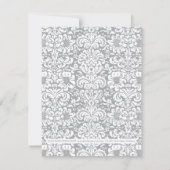 ヴィンテージアクアブルー結婚ズブライダルシャワーティーパーティー 招待状 (裏面)