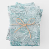 ヴィンテージアクアラッピング紙フラットシートセット3 ラッピングペーパーシート (インサイチュ)