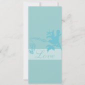 ヴィンテージアクアラブバード結婚式招待状 招待状 (裏面)