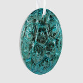 ヴィンテージアクアレアマーキュリーガラスクリスマスボール オーナメント (正面)