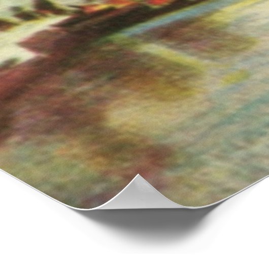 ヴィンテージアクアレルヴェネツィアリアルトブリッジ ポスター (角)