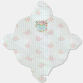 ヴィンテージアクア牡丹結婚式の引き出物ボックス フェイバーボックス (見開き)