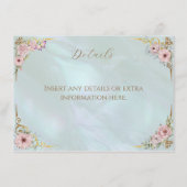 ヴィンテージアクア ブライダルシャワーティーパーティー エンクロージャーカード (正面)