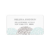 ヴィンテージアクア《植物》百日草フラワー住所 シール (正面)