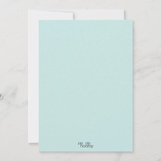 ヴィンテージアクア《植物》百日草花の保存日付招待状 セーブザデート (裏面)