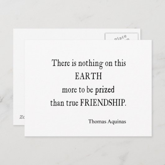ヴィンテージアクイナスフレンドシップ感動的引用文 ポストカード (正面/裏面)