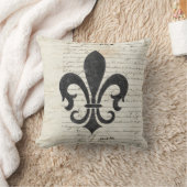 ヴィンテージアクセントエフフランスのエマラ(紋章の)フラ・ダ・リ クッション (ブランケット)