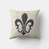 ヴィンテージアクセントエフフランスのエマラ(紋章の)フラ・ダ・リ クッション (裏面)