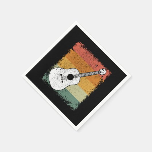 ヴィンテージアコースティックギターギターギターギフト スタンダードカクテルナプキン (角)