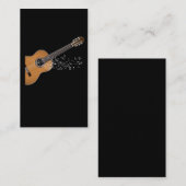 ヴィンテージアコースティックギターグラフィック音符 名刺 (正面/裏面)
