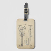 ヴィンテージアコースティックギター特許 ラゲッジタグ (正面縦)