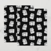 ヴィンテージアコーディオンおもしろい音楽アートデザインブラック (正面/裏面)