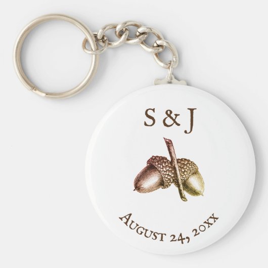 ヴィンテージアコーンカスタムイニシャル キーホルダー (正面)