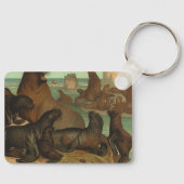 ヴィンテージアシカビーチ海洋生物動物 キーホルダー (正面)