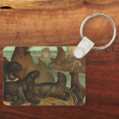 ヴィンテージアシカビーチ海洋生物動物 キーホルダー (正面)