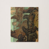 ヴィンテージアシカビーチ海洋生物動物 ジグソーパズル (縦)