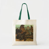 ヴィンテージアシカビーチ海洋生物動物 トートバッグ (正面)