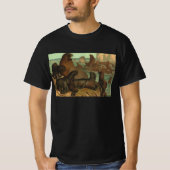 ヴィンテージアシカビーチ海洋生物動物 Tシャツ (正面)