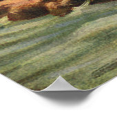 ヴィンテージアシカ海の海のそばの海の哺乳類 ポスター (角)