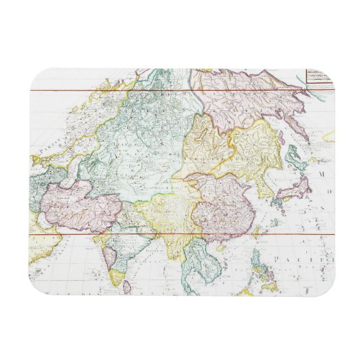 ヴィンテージアジアの地図 | 1786 マグネット (横)