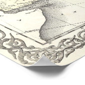 ヴィンテージアジアの地図(1855年) ポスター (角)