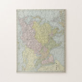 ヴィンテージアジアの地図（1889年） ジグソーパズル (縦)